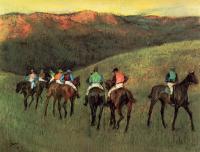 Degas, Edgar - Racehorses in a Landscape